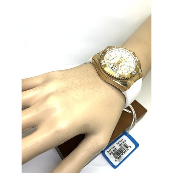 Technomarine Women\'s Watch TM-118133 Quartz Silver Gold White Rubber Strap 40mm main image 10